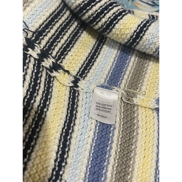 J Jill Women's Long Sleeve Knit Open Front Cardigan Sweater Striped Size XL - Picture 5 of 8